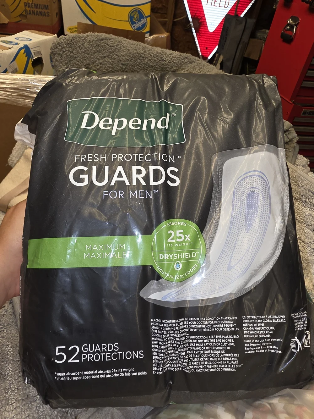 Depend Fresh Protection Guards for Men Briefs - Black & White
